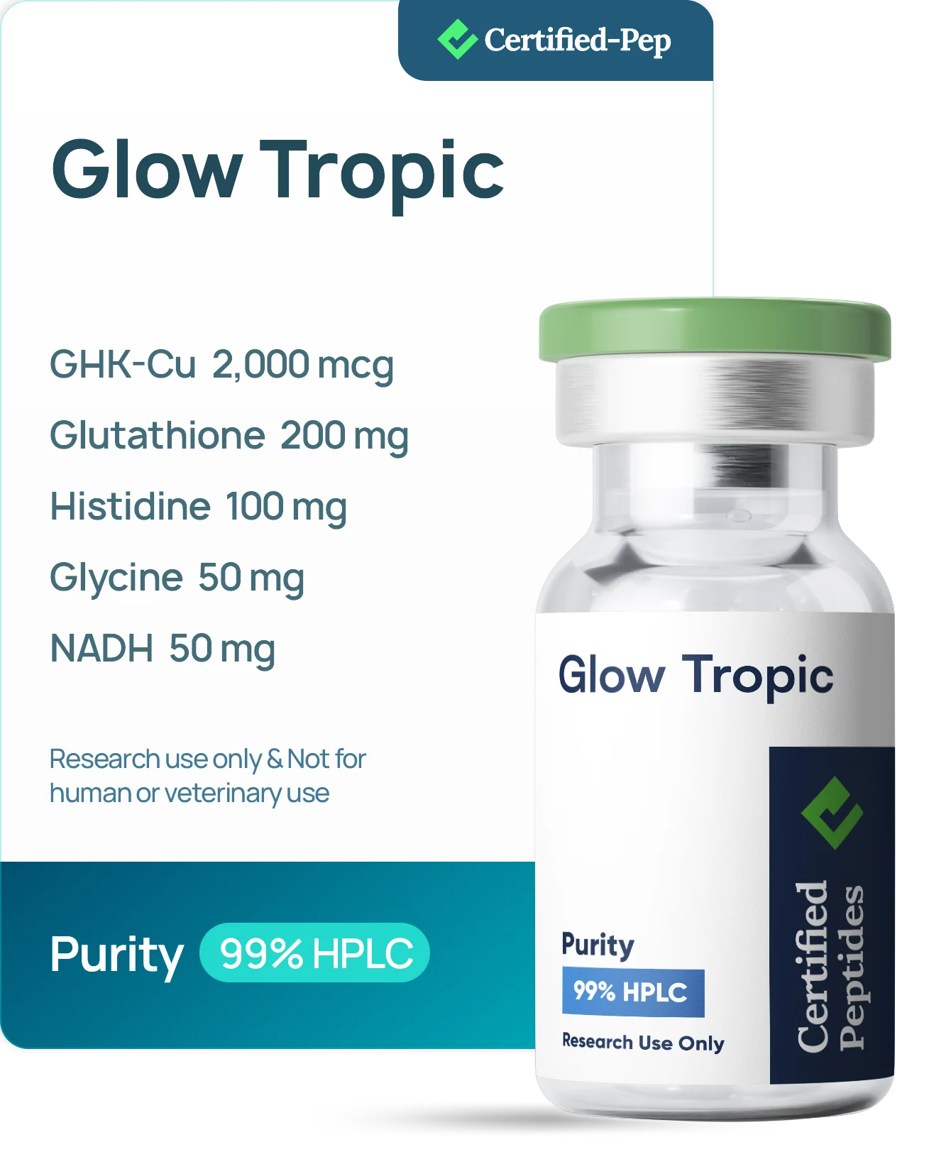 Certified Pep Glow Tropic research product